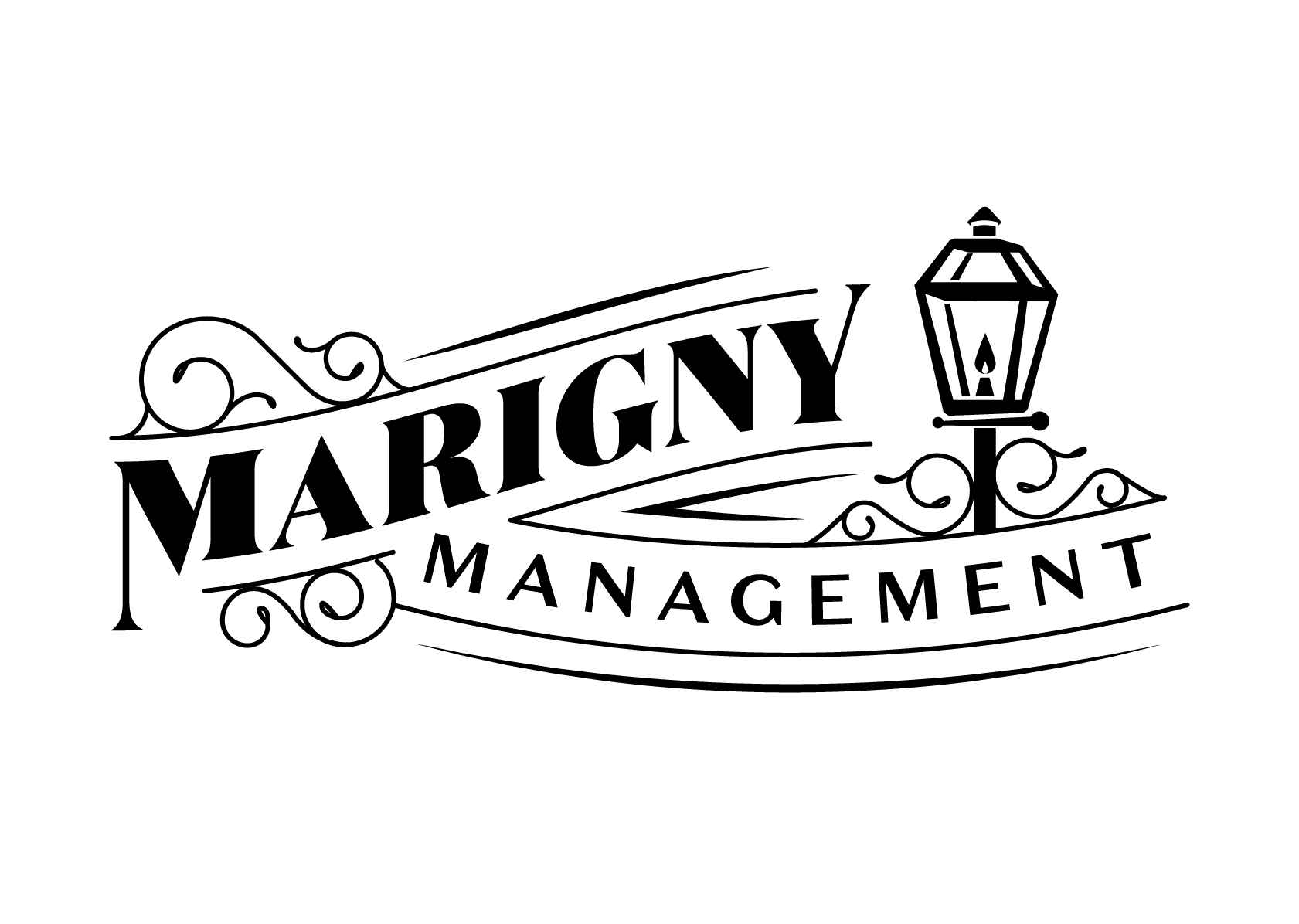 Marigny Management Monogram  Initials logo design, Letter logo