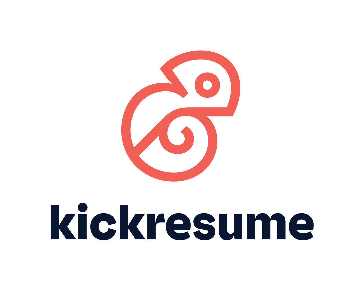 Red and black logo for Kickresume, one of the best AI content writing tools for resumes.