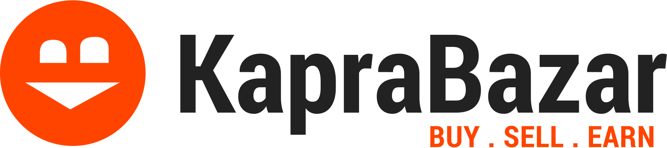 The KapraBazar logo and its slogan, Buy, Sell Earn.