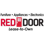 Red shop door furnishings