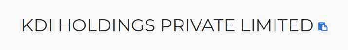 Kdi Holdings Private Limited